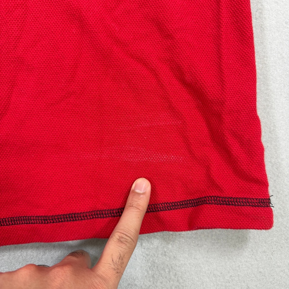Vintage Guess Jeans T-Shirt Mens Large Red V-Neck Short Sleeve Streetwear Y2K - Picture 8 of 8